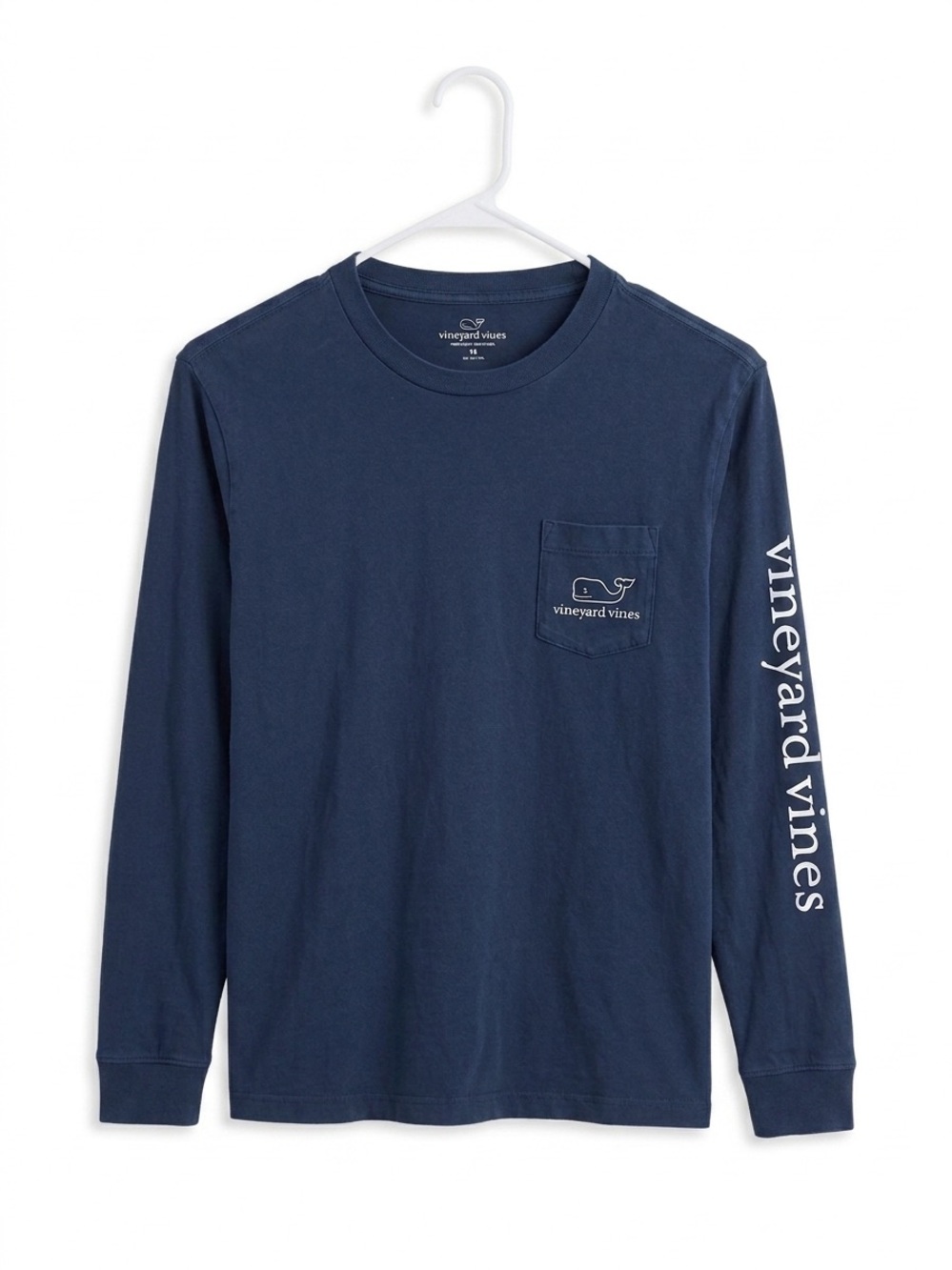 Vineyard Vines Navy Tee with White Logo